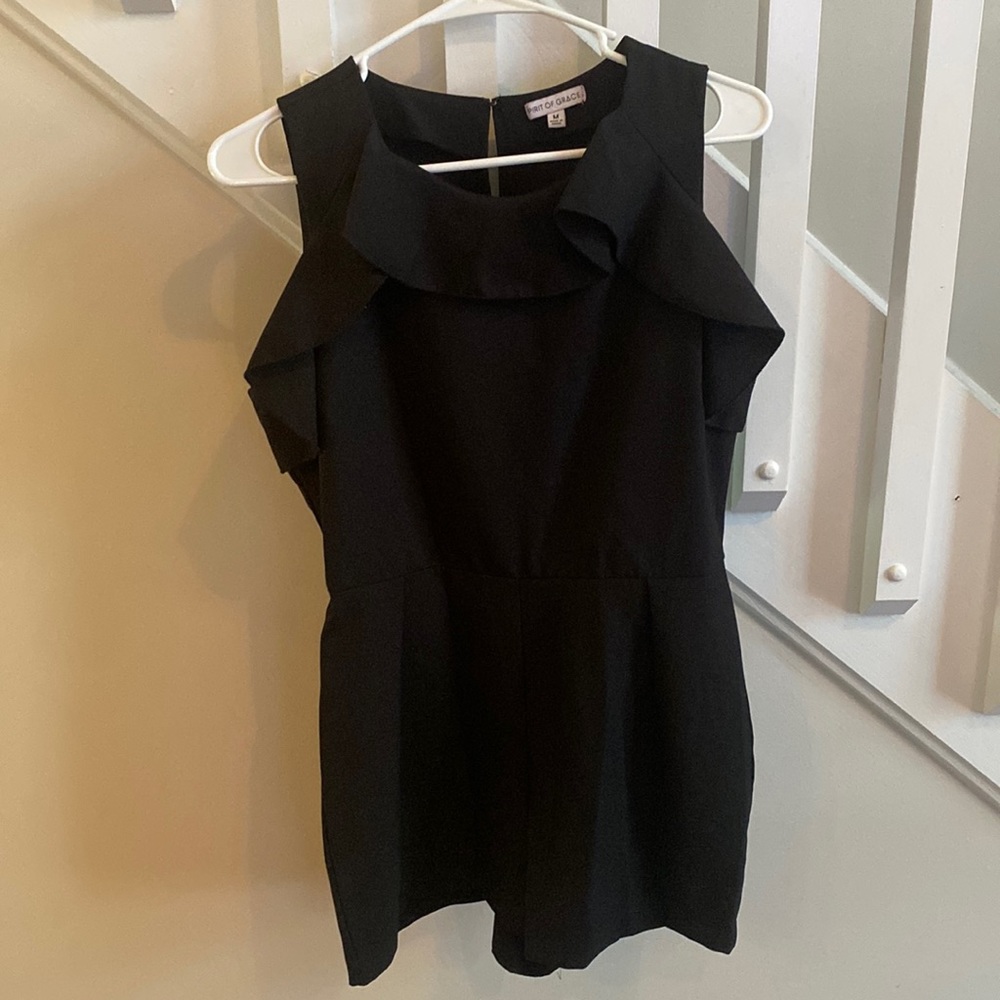 Womens Black Medium Spirit of Grace Romper